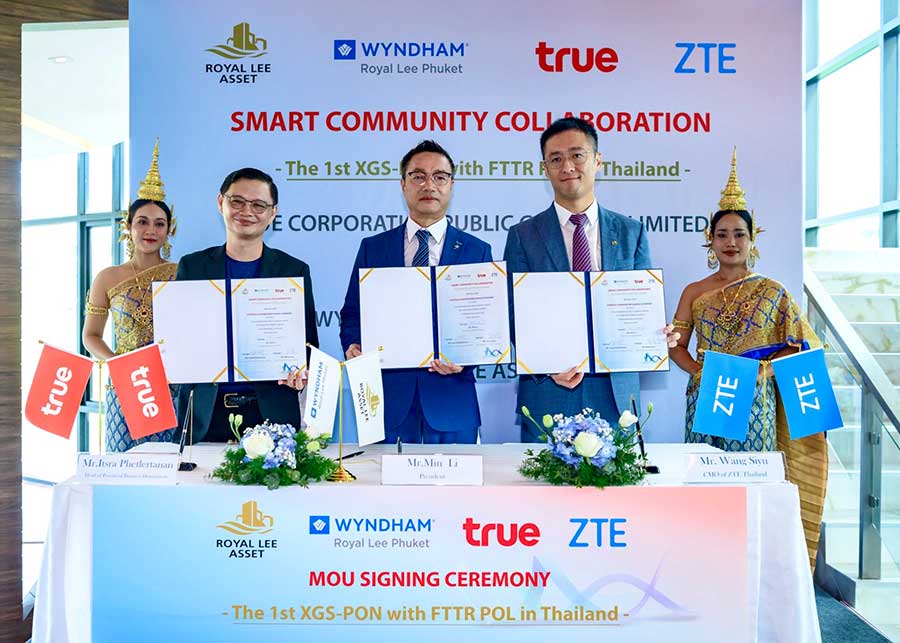 ZTE ผสาน TRUE ให้บริการเทคโนโลยีใหม่ล่าสุด ร่วมสร้างสังคม FTTR [Fiber to The Room] แห่งแรกในไทย