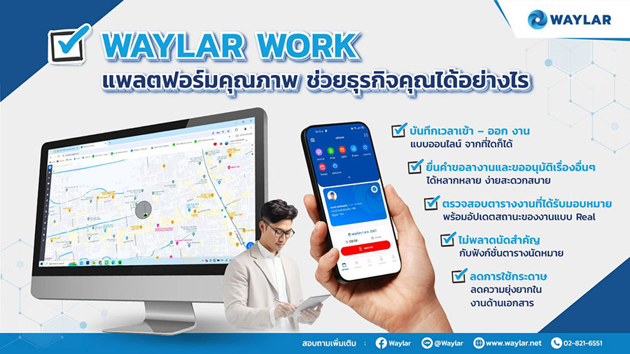 เวลาร์ (Waylar) บุกตลาดครึ่งปีหลัง ชูจุดขาย Tech Company ส่งแอพพลิเคชั่น WAYLAR WORK สร้างความแตกต่างด้านการบริหารทรัพยากรบุคคล